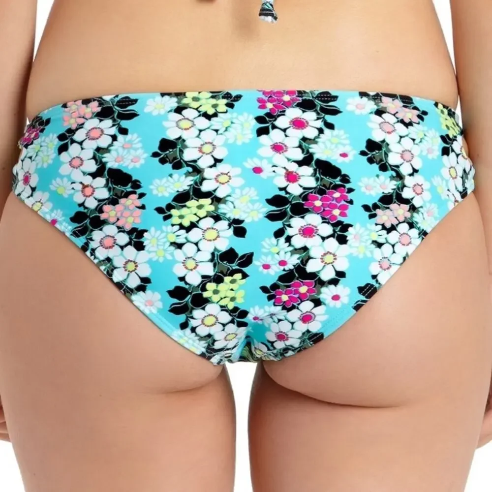 California Waves Floral Strappy bikini swim bottom
